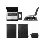 Topika 14 Inch 3-in-1 Laptop Sleeve with Stand & Adapter Pouch