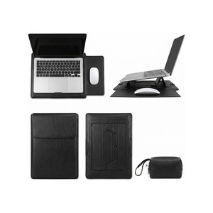 Topika 14 Inch 3-in-1 Laptop Sleeve with Stand & Adapter Pouch