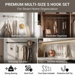 Topika - S Hooks For Hanging 40pcs, Stainless Steel Mixed Sizes
