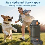 Topika - Water Bottle 1.5L for Hiking & Pets, BPA-Free, Leakproof Dual Use
