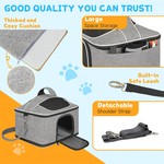 Topika Pet Carrier Soft-Sided Cat Dog Travel Bag Collapsible Portable Cage