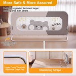 Topika Kids Bed Rail 1.5/1.8M, Foldable Toddler Safety Guard