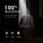 Topika 100% Blackout Linen Eyelet Curtain for Bedroom, Living Room 1/2 pack
