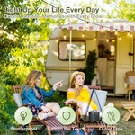 Topika - Solar Lights Outdoor String, Solar Festoon Light, Solar Cafe Light