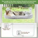 Topika - Foldable Hammock Bed for Cats,Cat Window Perch with Suction Cups