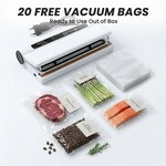Topika Vacuum Sealer Machine With 60KPa Suction, for Dry & Wet Food Sealing