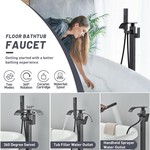 Topika Freestanding Taps Bath Filler Tub Shower Faucet With Hand Shower