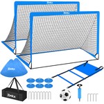 Topika Soccer Goal Set: Portable Fold-Up Training Goals (1.2 x 0.9 m)