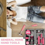 Topika 24 Pcs Household Tool Kit Set - Compact Hand Tool Box for Home DIY