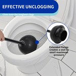 TopikaHome - Toilet Plunger & Bowl Brush Combo Set for Bathroom Cleaning