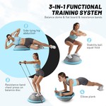 Topika - Balance Ball Bosu Balls Stability Bosu Ball With Resistance Bands