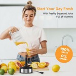 TopikaHome Electric Citrus Juicer Orange Lemon Squeezer BPA-Free 60W 700ml
