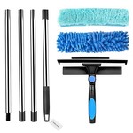Topika - Window Squeegee Cleaner Tool 176cm with 3-in-1 Cleaning Heads