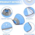TopikaPet - Blue/Pink Soft Cat Cone Collar Adjustable, Lightweight