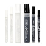 ZEYAR - (6 Pack) Black & White Acrylic Paint Pen Set for Multi-Surface Art