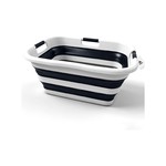 Topika Collapsible Laundry Basket & Washing Tub, 45L Foldable Basin blue