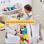 Height Adjustable Ergonomic Kid Study Desk Chair Book Stand Storage Cabinet