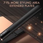 Topika - Flat Iron Hair Straightener 2 in 1, Adjustable Temp 150 -230