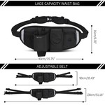 Topika Hands Free Dog Leash with Zipper Pouch & Adjustable Waist Belt