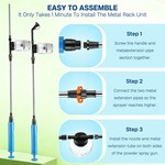 Topika Extendable Powder Sprayer 41-122cm Durable 500ml Dual Nozzle Duster
