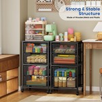 Topika Kitchen Rolling Storage Cart with 4 Drawers & Lockable Wheels
