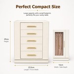 Topika 360 Rotating Jewellery Box, 5-Layer Makeup Organiser for Vanity