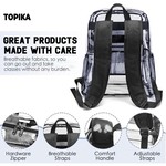 Topika - Clear Heavy Duty PVC Backpack with Reinforced Straps, Multi-Pocket
