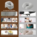 Topika - Memory Foam Travel Neck Pillow with Removable Washable Cover