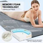 Topika Memory Foam Camping Sleeping Pad Waterproof Outdoor Roll up Mattress