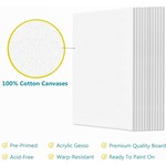 VSelect A4 Cotton Canvas Panels for Painting - 20x30cm (5 Pack)