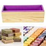 Topika - 7 In 1 Soap Box Kit, Silicone Wooden Soap Molds, Soap Loaf Mould