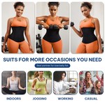 Topika Women's Sweat Waist Trainer with Zip, Double-Layer Workout Belt