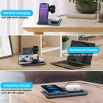 Topika 3-in-1 Charging Station Compatible with iPhone Apple Watch & AirPods