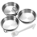 Topika 3-in-1 Stainless Steel Egg Steamer, Oil Brush & Anti-scalding handle