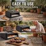 Topika Portable Pizza Oven Grill, Multifunctional Outdoor Pizza Maker