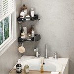 TopikaHome - Corner Shower Caddy with Soap Holder for Home Decor Organizer
