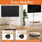 TopikaHome - Portable TV Stand with Wheels Compatible with 32-70", Swivel & Height Adjust