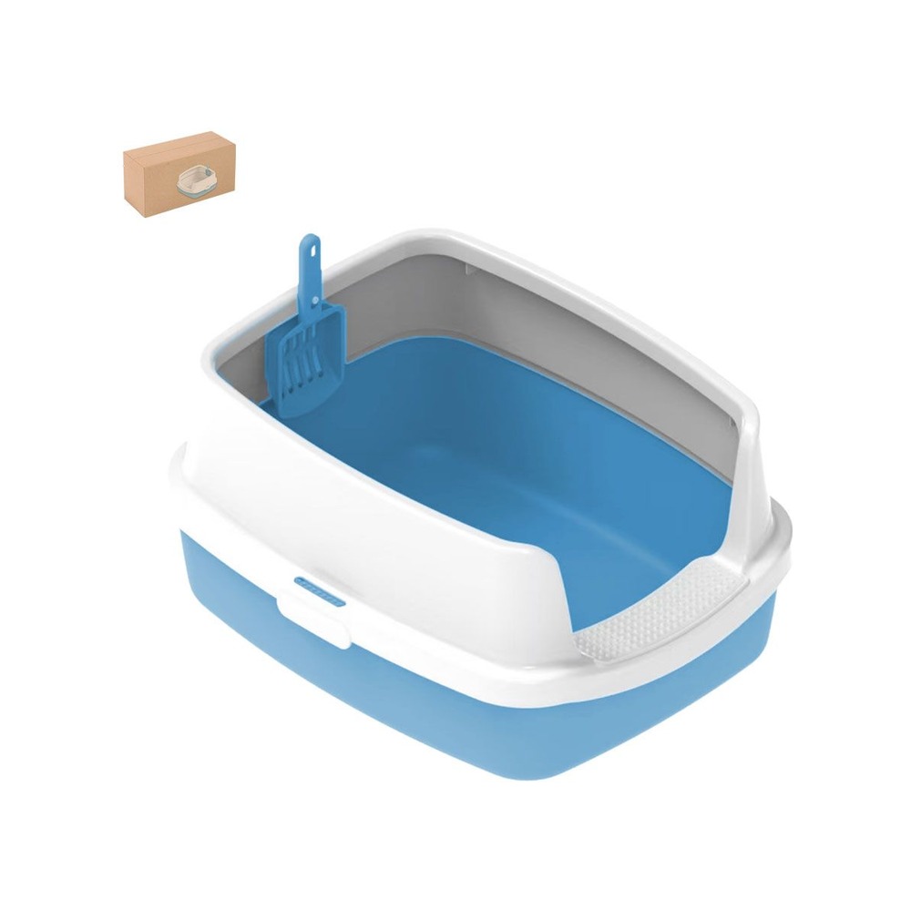 TopikaPet - Spacious & Comfortable Blue Litter Box for Small/Medium Cats TopikaPet - Spacious & Comfortable Blue Litter Box for Small/Medium Cats