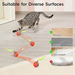 Topika Interactive Cat Ball Toy with Tail, Auto Rolling & 2 Speeds