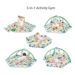 Topika 5-in-1 Baby Gym & Ball Pit with Sensory Toys, Tummy Time Mat