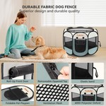 Topika Portable Pet Dog Playpen for Small Dogs & Cats with Bag
