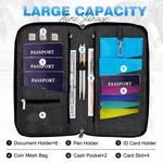 Topika-Passport Holder for Travel,Premium Passport Wallets w/ RFID Blocking