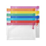 Topika - Storage Zip Bag PVC Mesh Waterproof Zipper File Bags, 8 Colours