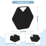 Topika - Back Scrubber for Shower, Black Silicone Body Scrubber with Handle