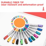 ZEYAR-12 Pcs Erasable Dry Erase Whiteboard Markers, Durable Fibre Tip