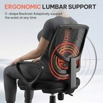 Topika - Ergonomic High-Back Office Chair with Armrests & Padded Seat