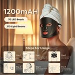 Topika Red Light Therapy for Face LED Mask, 3 Modes Portable