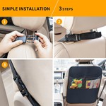 TopikaAuto - 2 Pack Car Organizer Kick Mats, Waterproof Back Seat Protector