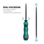 Topika - 3pcs Ratchet Screwdriver Set, Magnetic Telescopic Dual-Head Tool