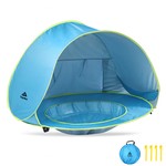 Topika Baby Beach Tent Pop Up with Pool, UPF50+ Portable Sun Shelter